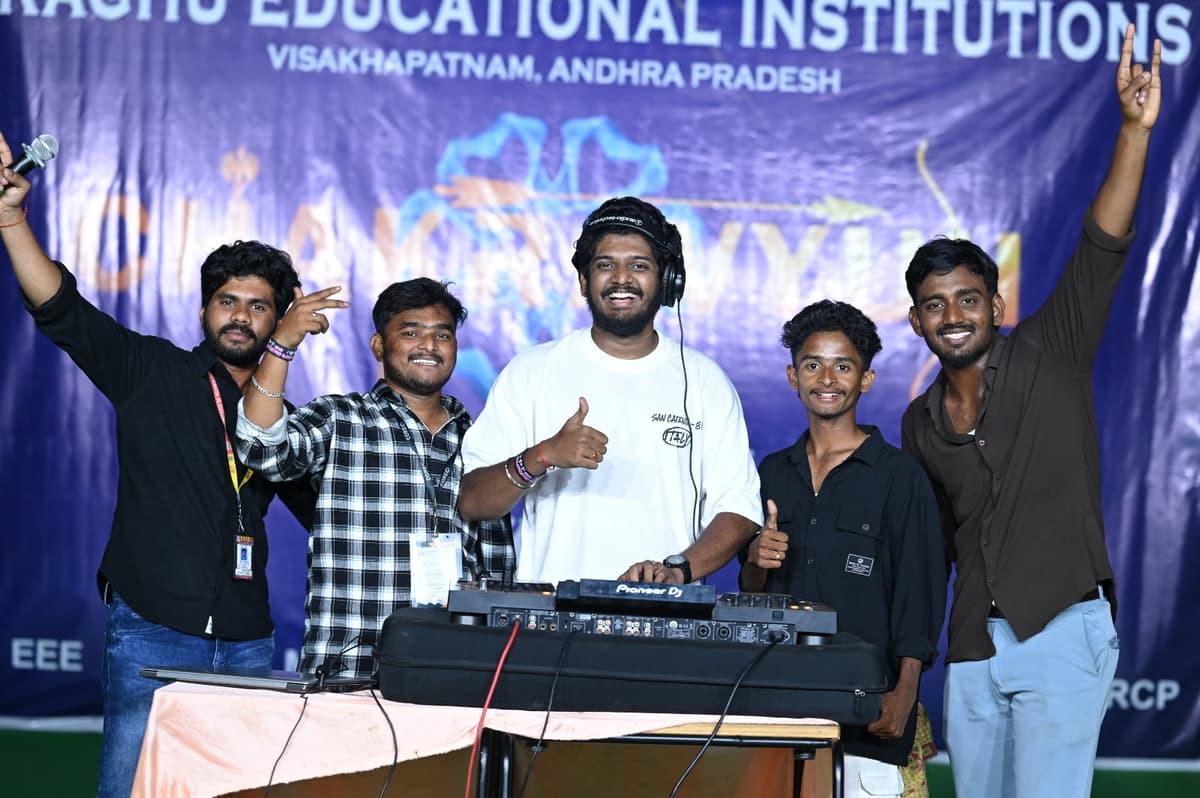 Students participating in a fun non-technical event.